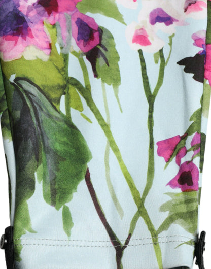 Dolce &amp; Gabbana Leggings mit mehrfarbigem Blumenmuster und hoher Taille