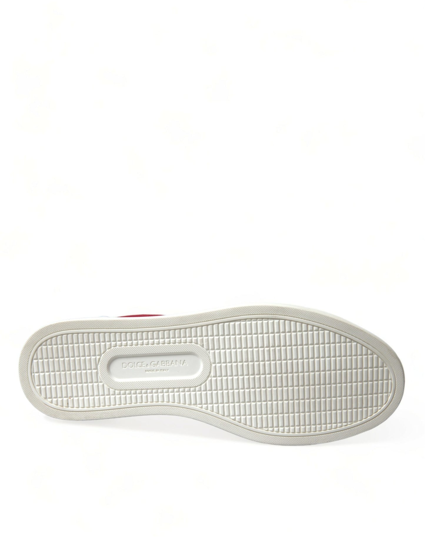 Dolce &amp; Gabbana Rote Wildleder Leder Männer Low Top Sneakers Schuhe