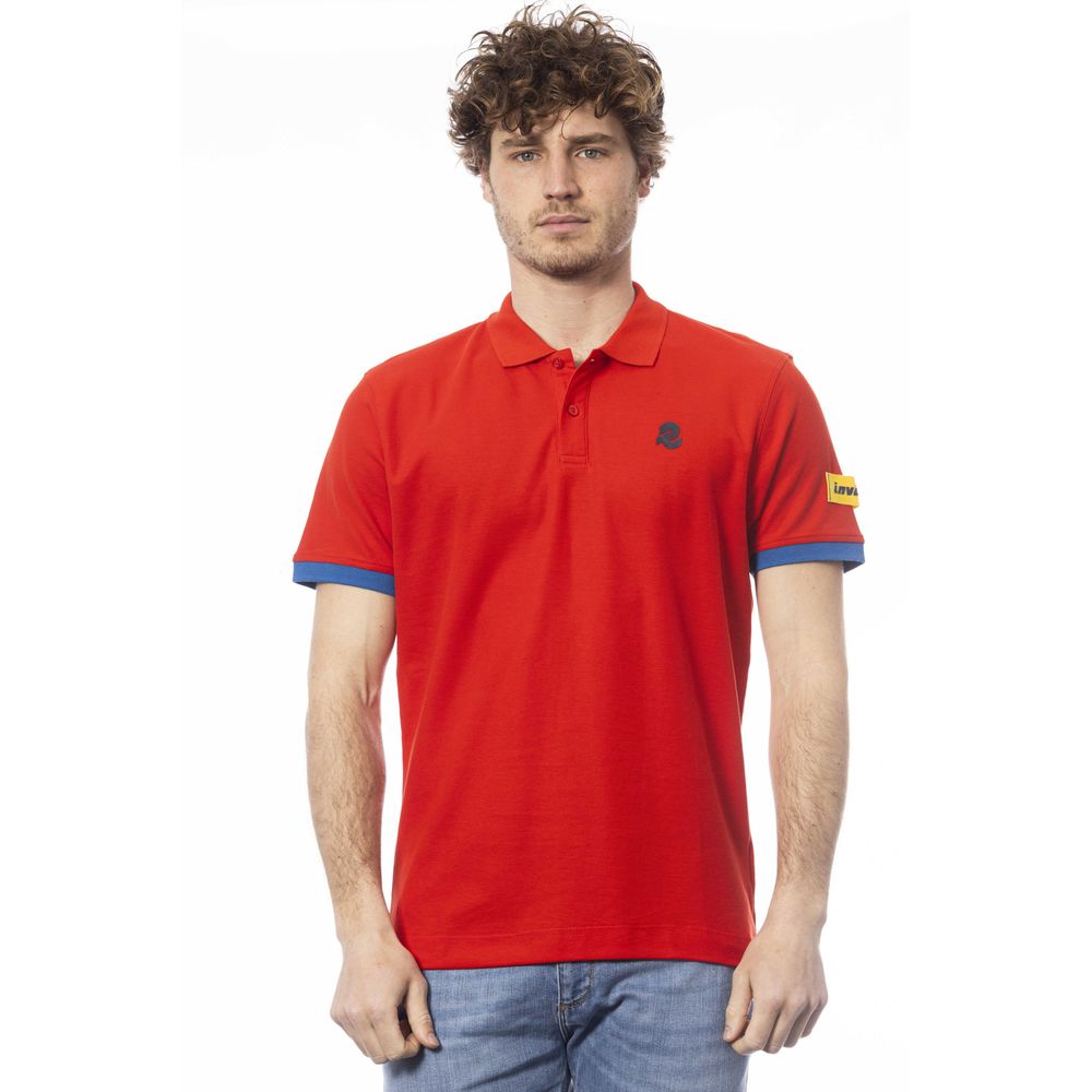 Invicta Rotes Herren-Poloshirt aus Baumwolle