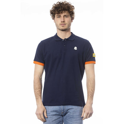 Invicta Herren-Poloshirt aus blauer Baumwolle