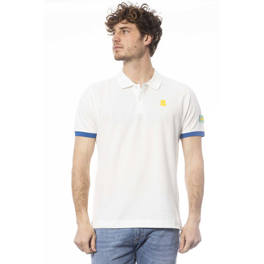 Invicta Weißes Herren-Poloshirt aus Baumwolle