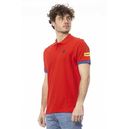 Invicta Rotes Herren-Poloshirt aus Baumwolle