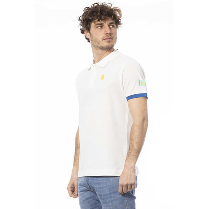 Invicta Weißes Herren-Poloshirt aus Baumwolle