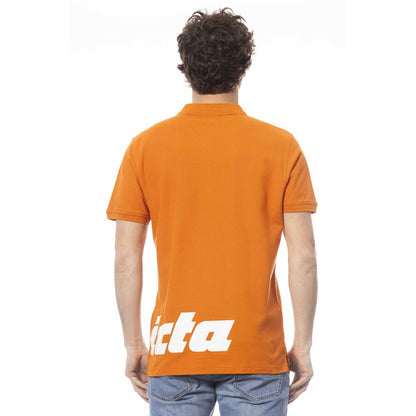Invicta Orangefarbenes Poloshirt aus Baumwolle für Herren
