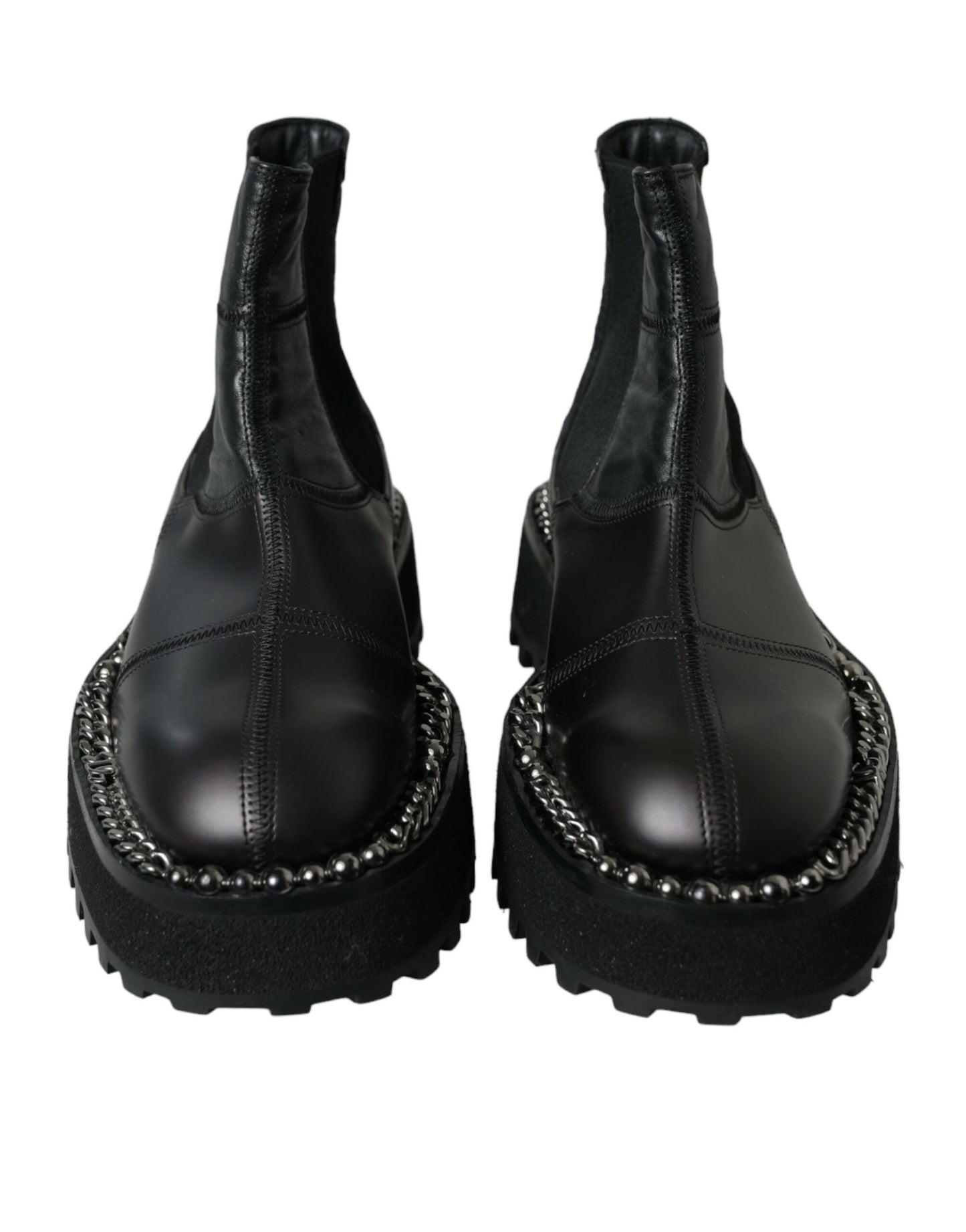 Dolce &amp; Gabbana – Chelsea-Stiefel aus Stretch-Leder in Schwarz