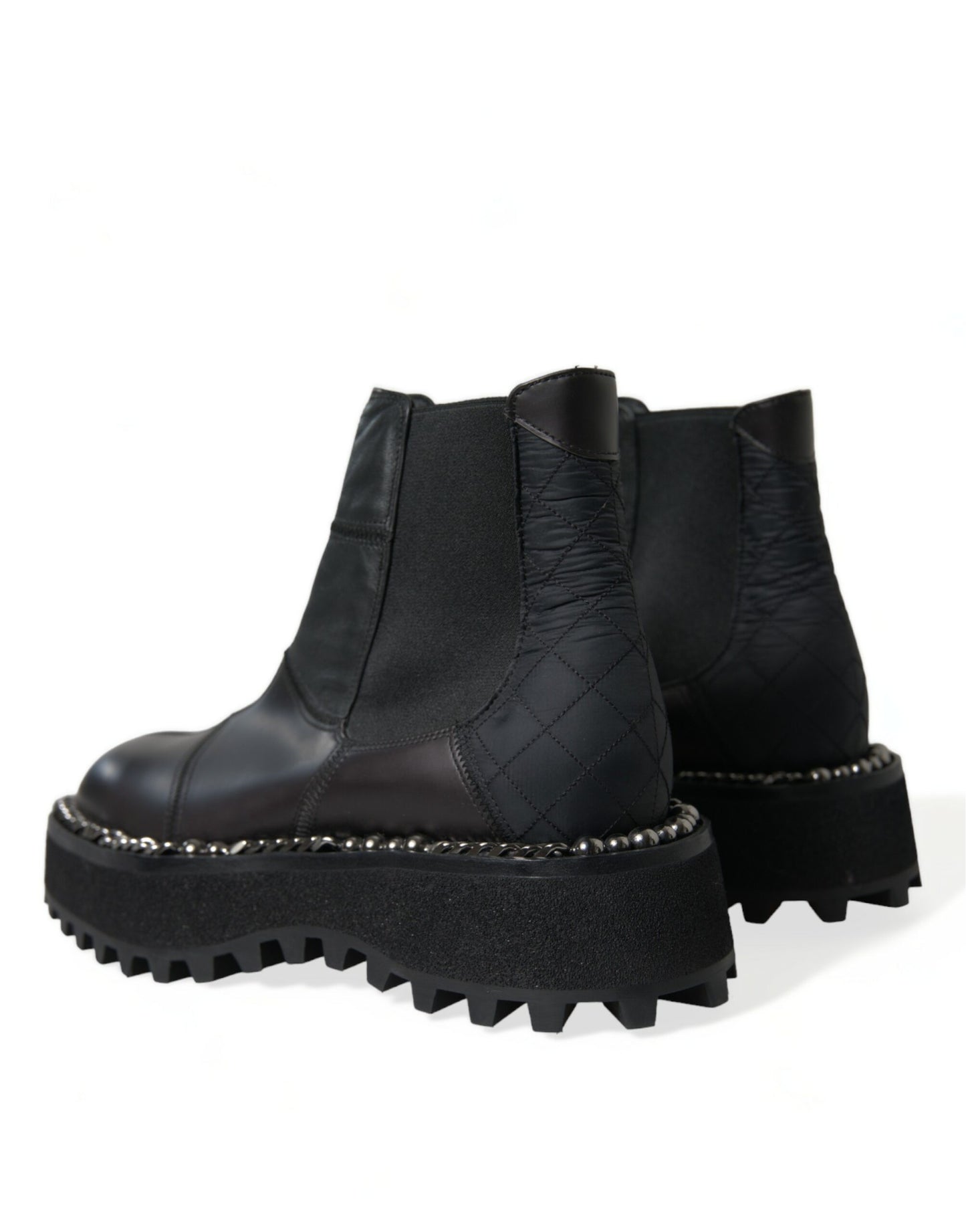 Dolce &amp; Gabbana – Chelsea-Stiefel aus Stretch-Leder in Schwarz