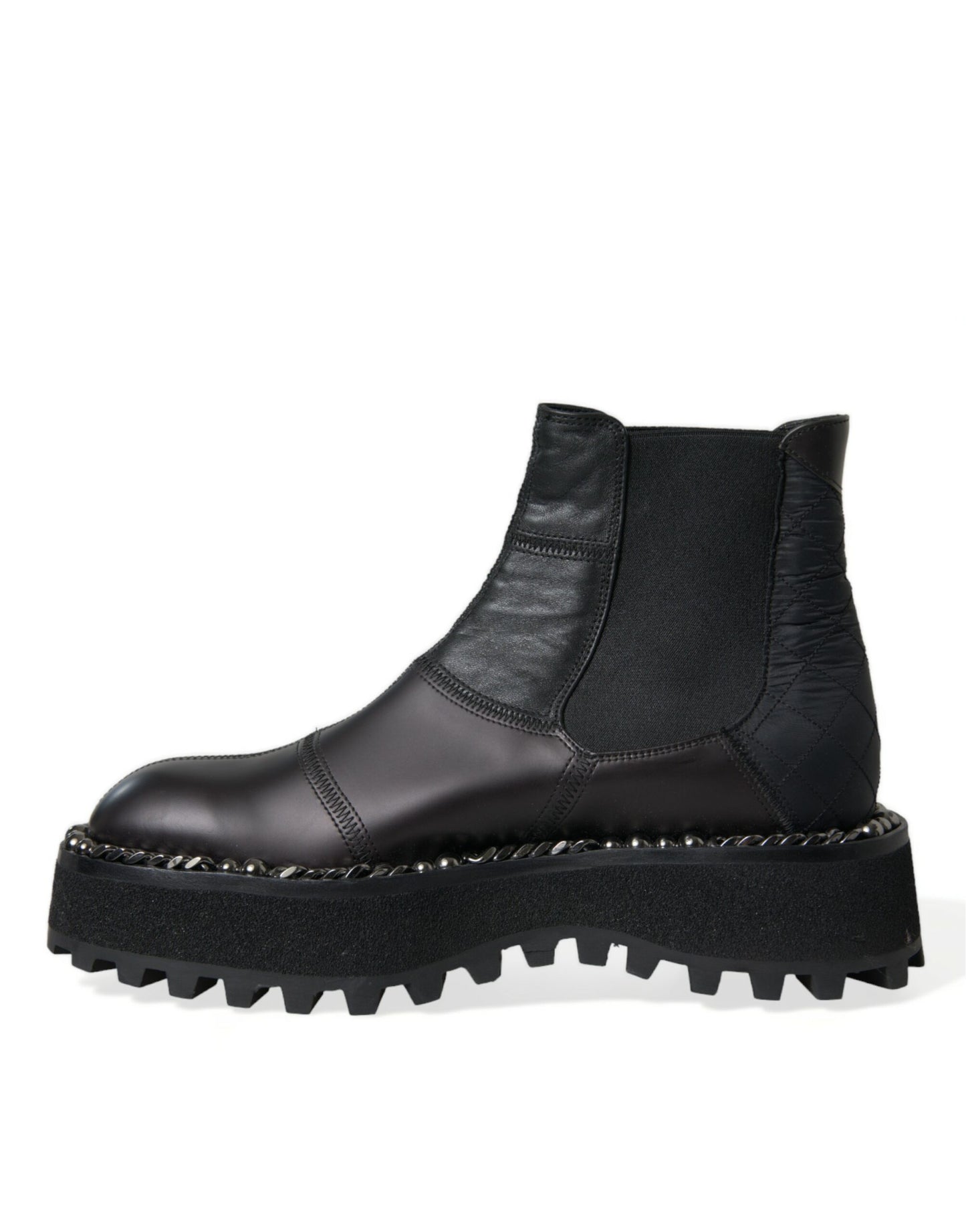 Dolce &amp; Gabbana – Chelsea-Stiefel aus Stretch-Leder in Schwarz