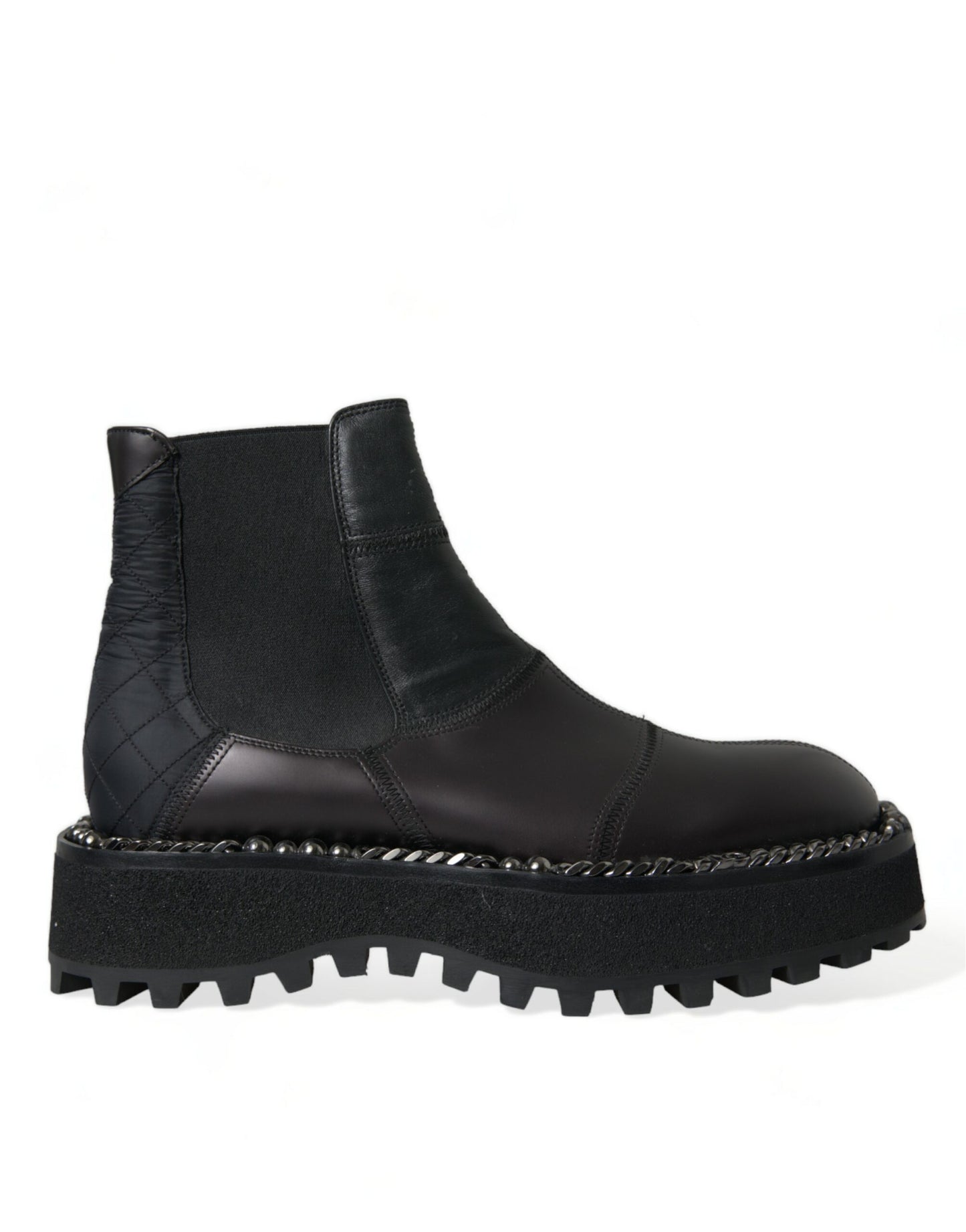 Dolce &amp; Gabbana – Chelsea-Stiefel aus Stretch-Leder in Schwarz