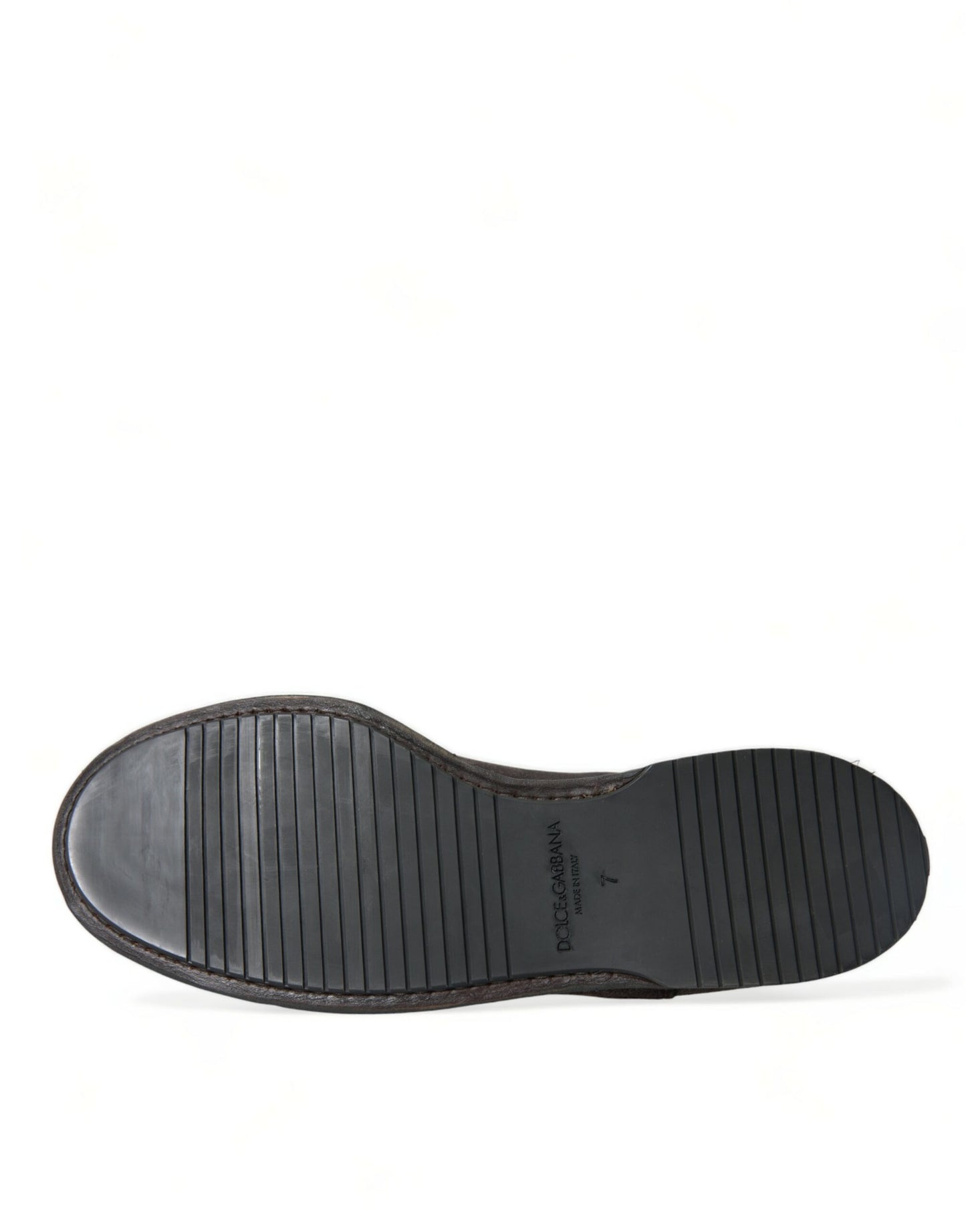 Dolce &amp; Gabbana – Oxford-Schnürschuhe aus braunem Samt für Herren