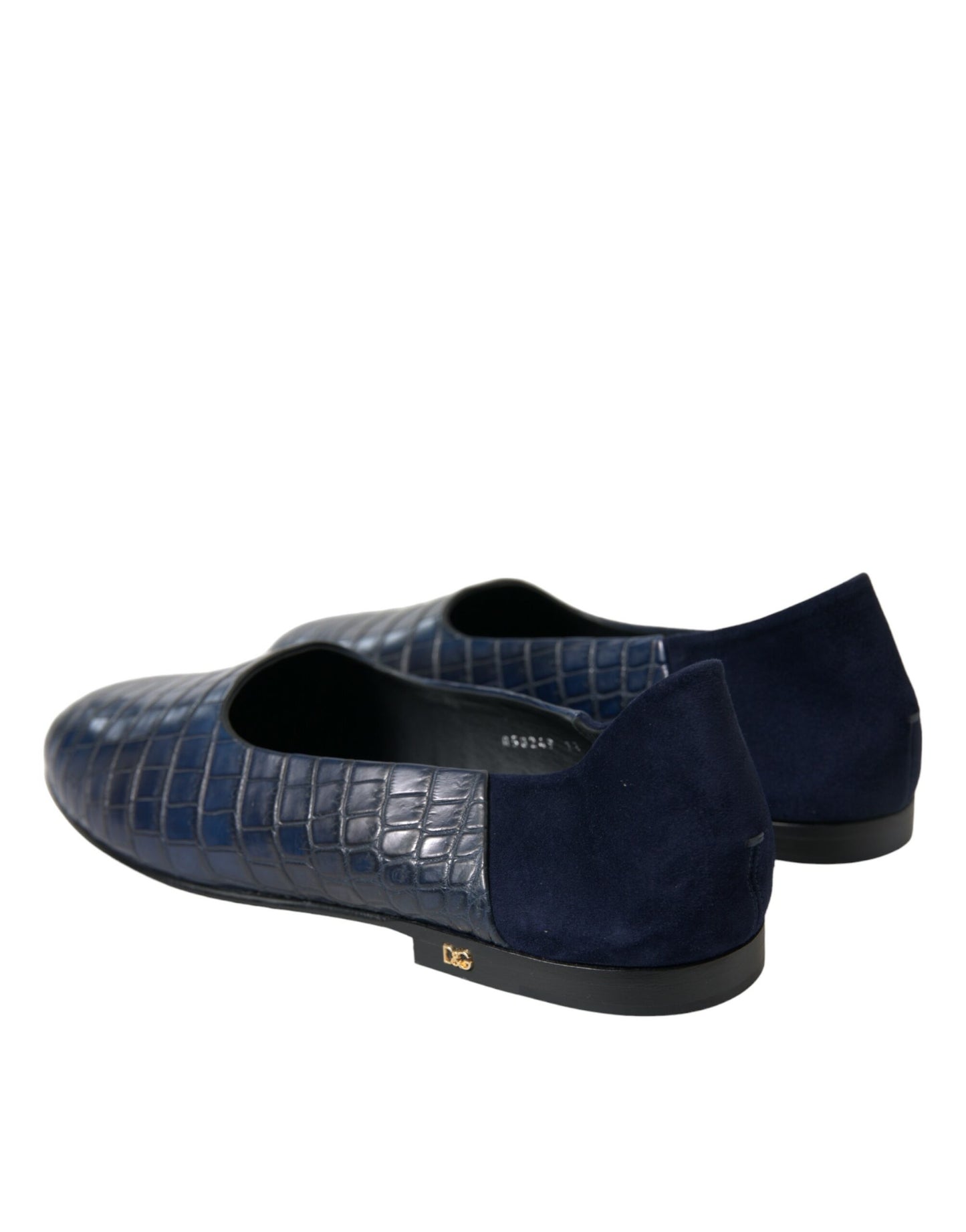 Dolce &amp; Gabbana – Slipper aus blauem Krokodilleder