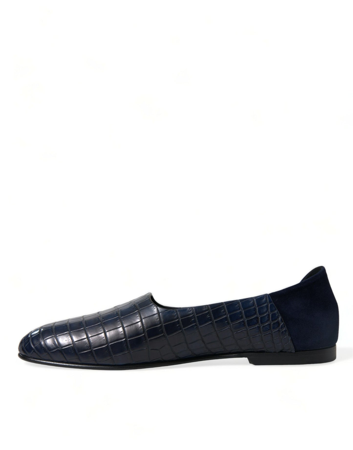 Dolce &amp; Gabbana – Slipper aus blauem Krokodilleder