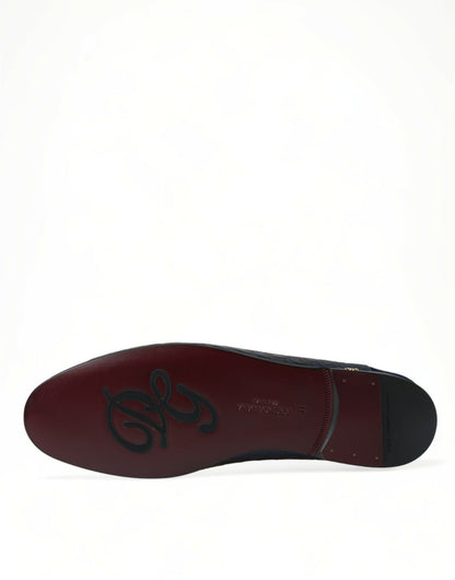 Dolce &amp; Gabbana – Slipper aus blauem Krokodilleder