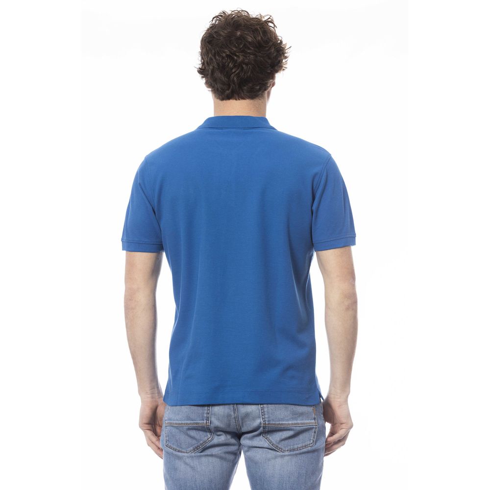 Invicta Herren-Poloshirt aus blauer Baumwolle