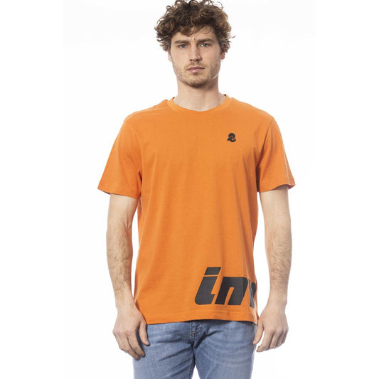 Invicta Orangefarbenes Herren-T-Shirt aus Baumwolle