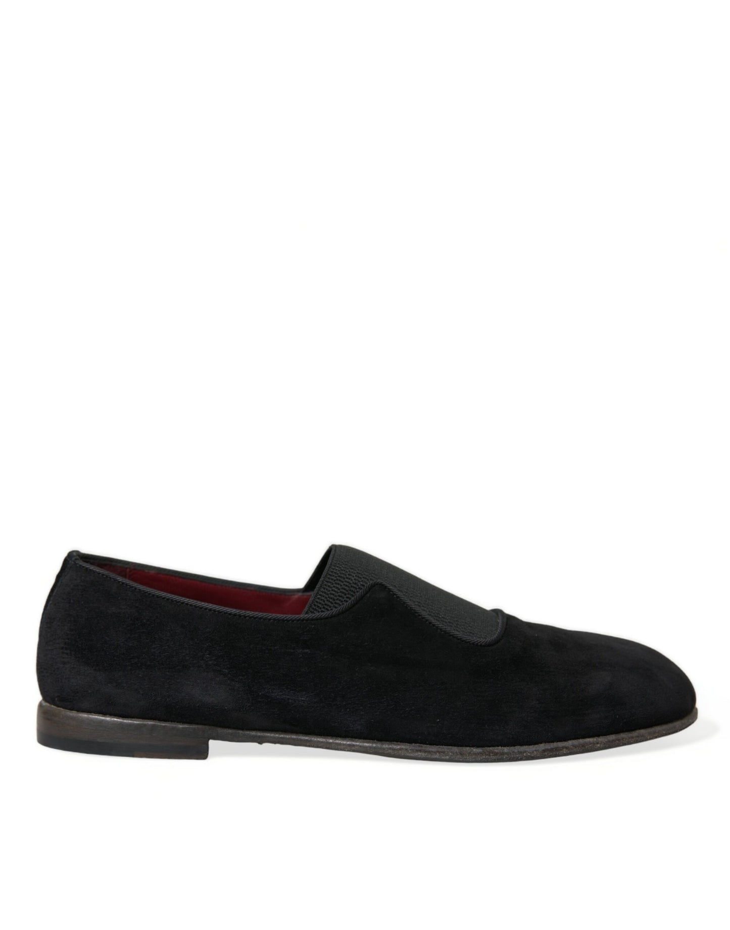 Dolce &amp; Gabbana Schwarze RUNWAY Velours AMALFI Loafer-Schuhe