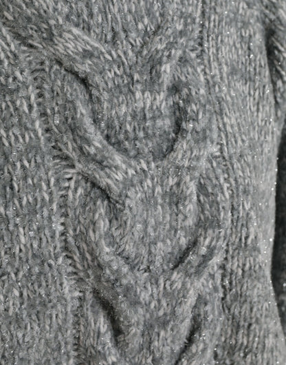 Dolce &amp; Gabbana Grauer Rollkragenpullover aus Kaschmir