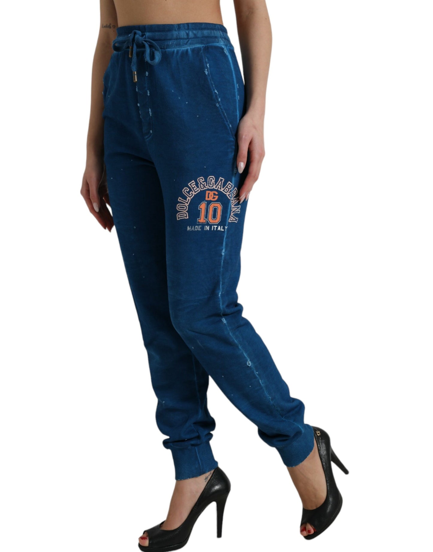 Dolce &amp; Gabbana – Jogginghose aus Baumwolle mit blauem Logo