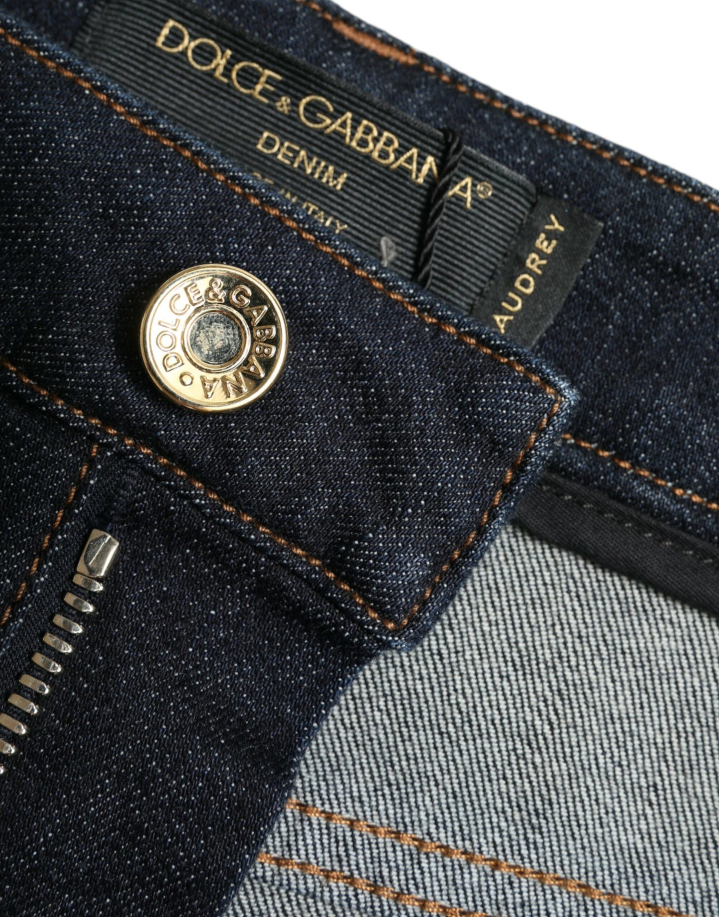 Dolce &amp; Gabbana – Blaue Skinny-Jeans aus Baumwollstretch-Denim