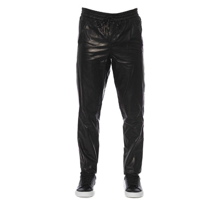 Trussardi Schwarze Lammlederhose für Herren