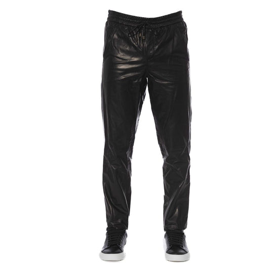 Trussardi Sleek Schwarze Lederhose für Herren