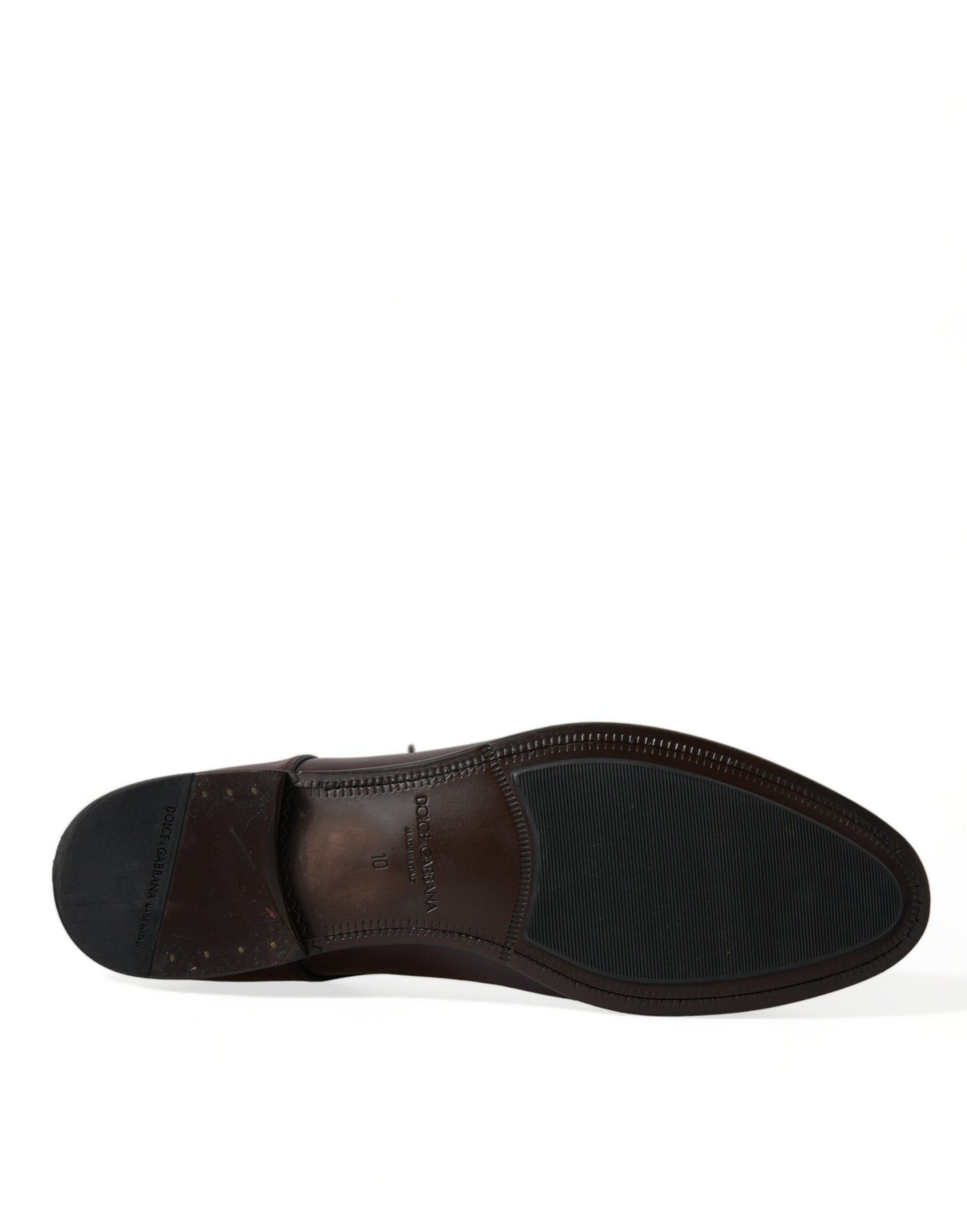 Dolce &amp; Gabbana – Formelle Derby-Schuhe aus bordeauxfarbenem Leder für Herren