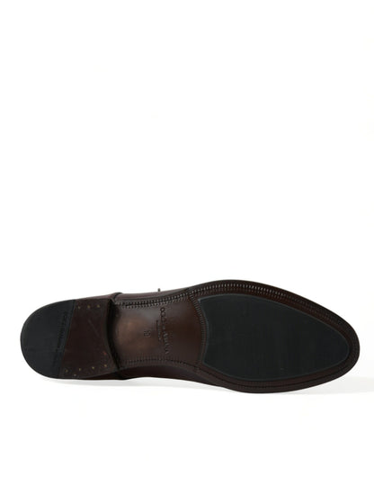 Dolce &amp; Gabbana – Formelle Derby-Schuhe aus bordeauxfarbenem Leder für Herren