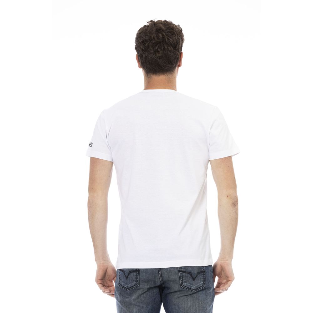 Trussardi Action Herren-T-Shirt aus weißer Baumwolle