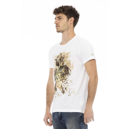 Trussardi Action Weißes Baumwoll-T-Shirt für Herren