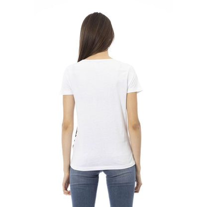 Trussardi Action Weißes Baumwoll-T-Shirt für Damen
