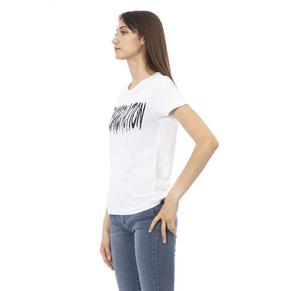Trussardi Action Weißes Baumwoll-T-Shirt für Damen