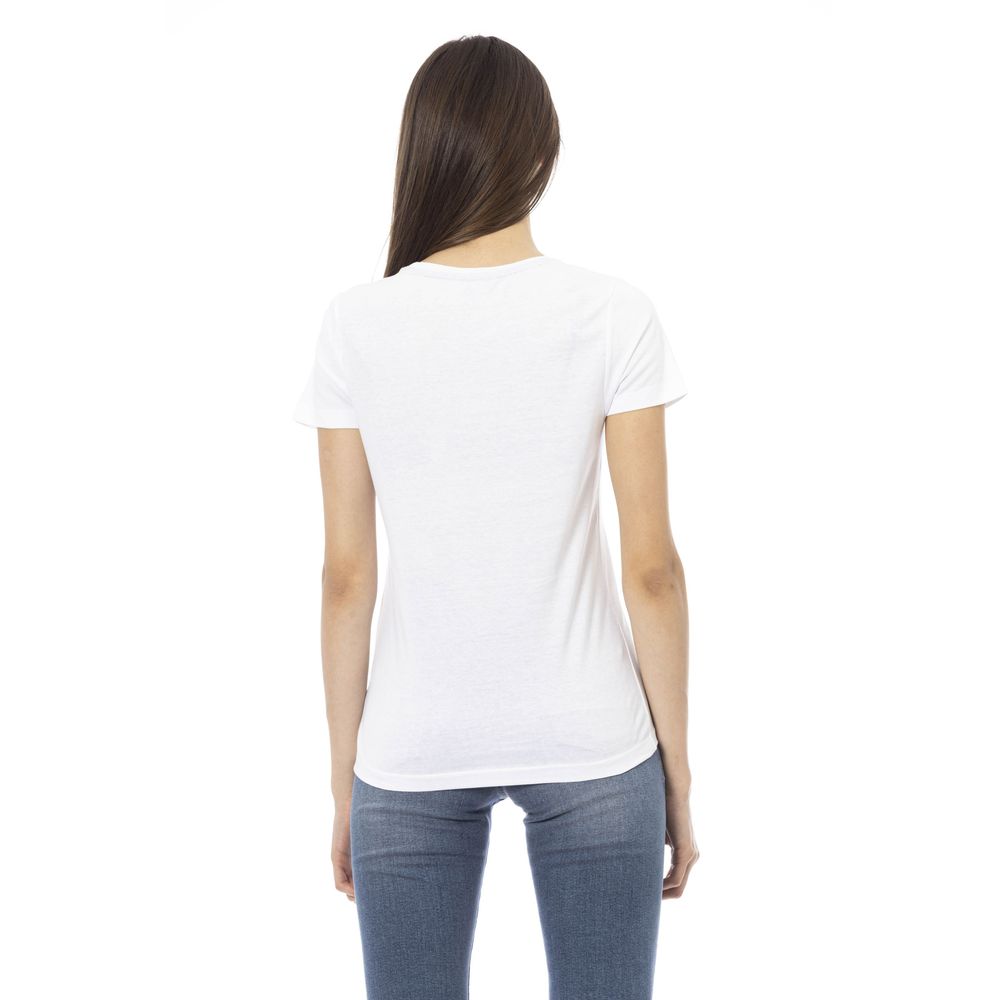 Trussardi Action Weißes Baumwoll-T-Shirt für Damen