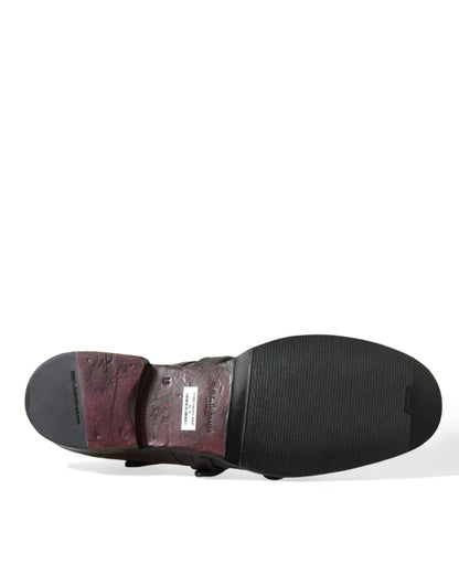 Dolce &amp; Gabbana – Formelle Schuhe mit braunem Lederriemen