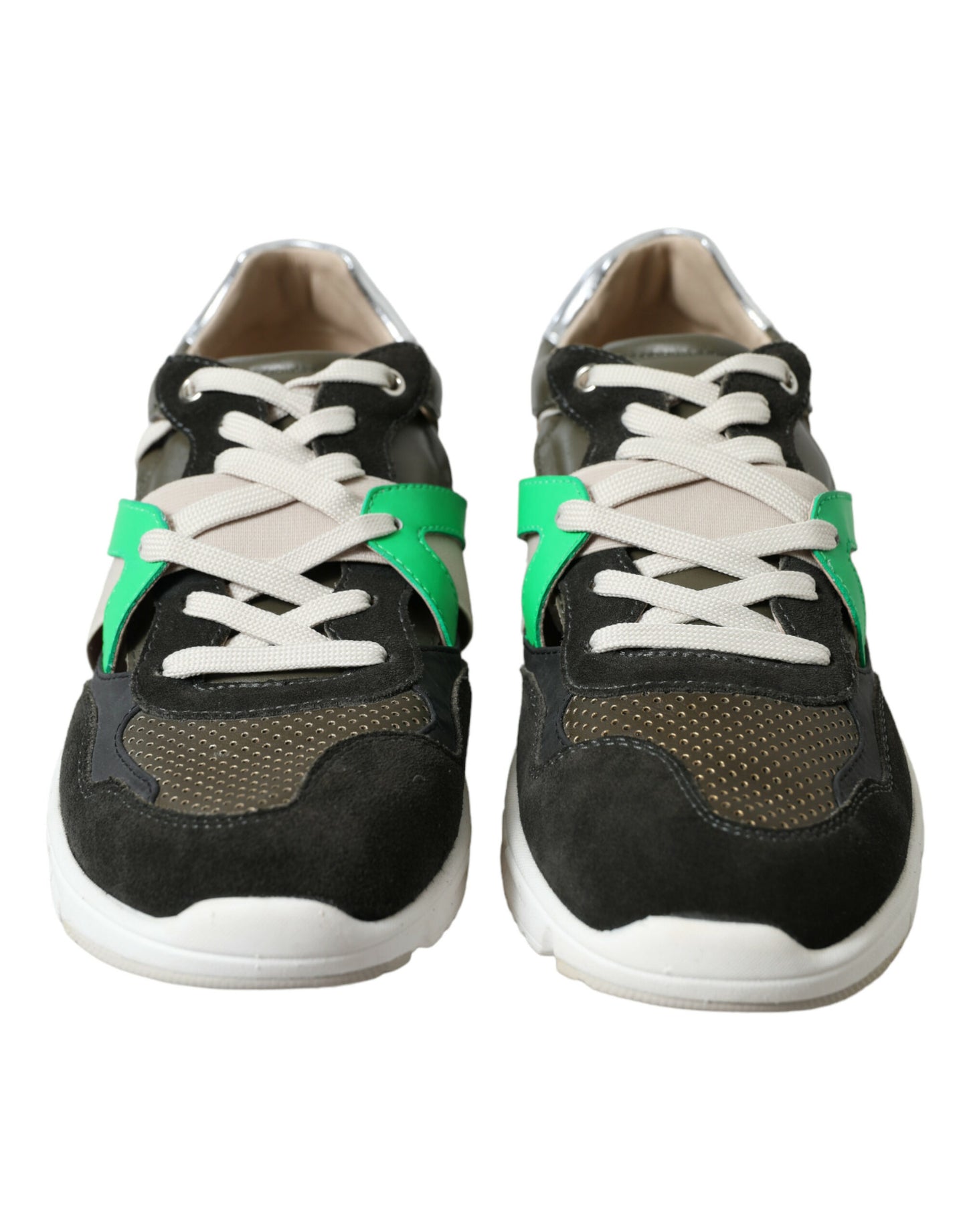 Dolce &amp; Gabbana Mehrfarbige Low-Top-Sneakers aus Wildleder