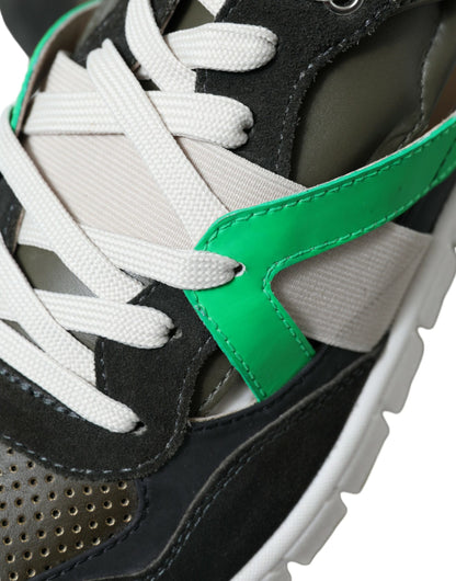 Dolce &amp; Gabbana Mehrfarbige Low-Top-Sneakers aus Wildleder