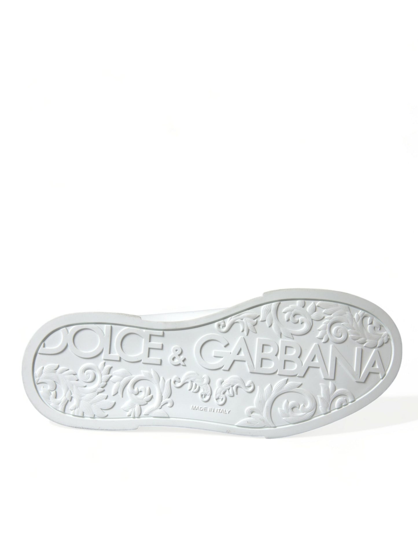 Dolce &amp; Gabbana Weiß Grün Leder Portofino Sneakers Schuhe