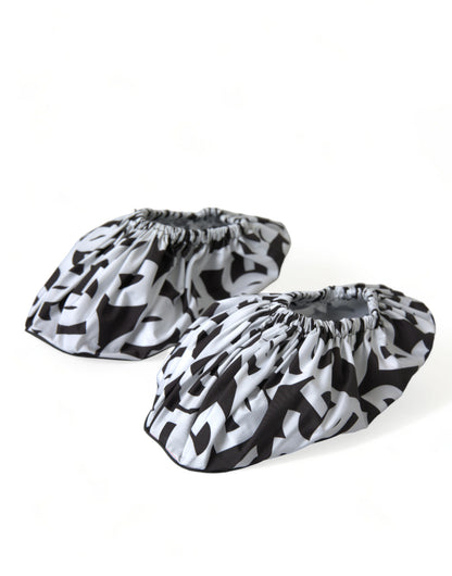 Dolce &amp; Gabbana – Weiße Slipper aus Nylon mit Logo-Print