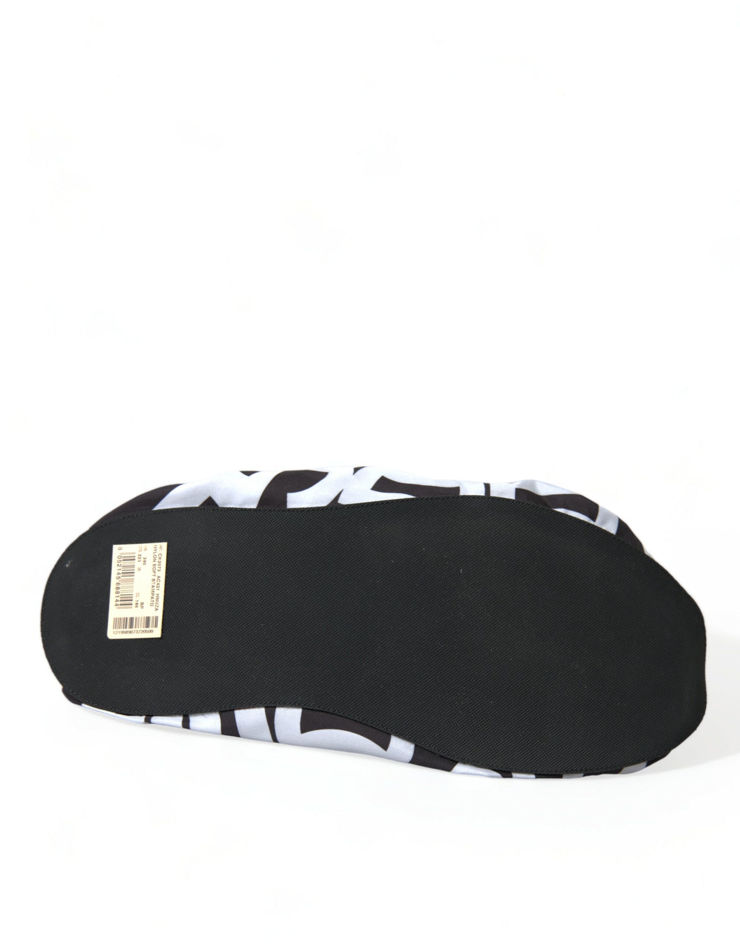 Dolce &amp; Gabbana – Weiße Slipper aus Nylon mit Logo-Print