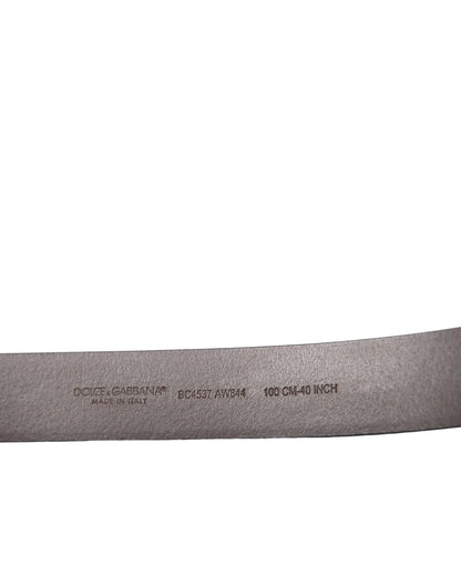 Dolce &amp; Gabbana – Brauner Gürtel aus Kalbsleder mit goldener Metallschnalle