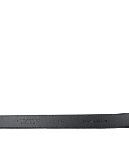 Dolce &amp; Gabbana – Gürtel aus schwarzem Wildleder mit goldener Metallschnalle