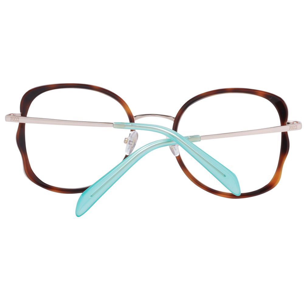Emilio Pucci Braune Brille (Gestell) aus Metall und Kunststoff