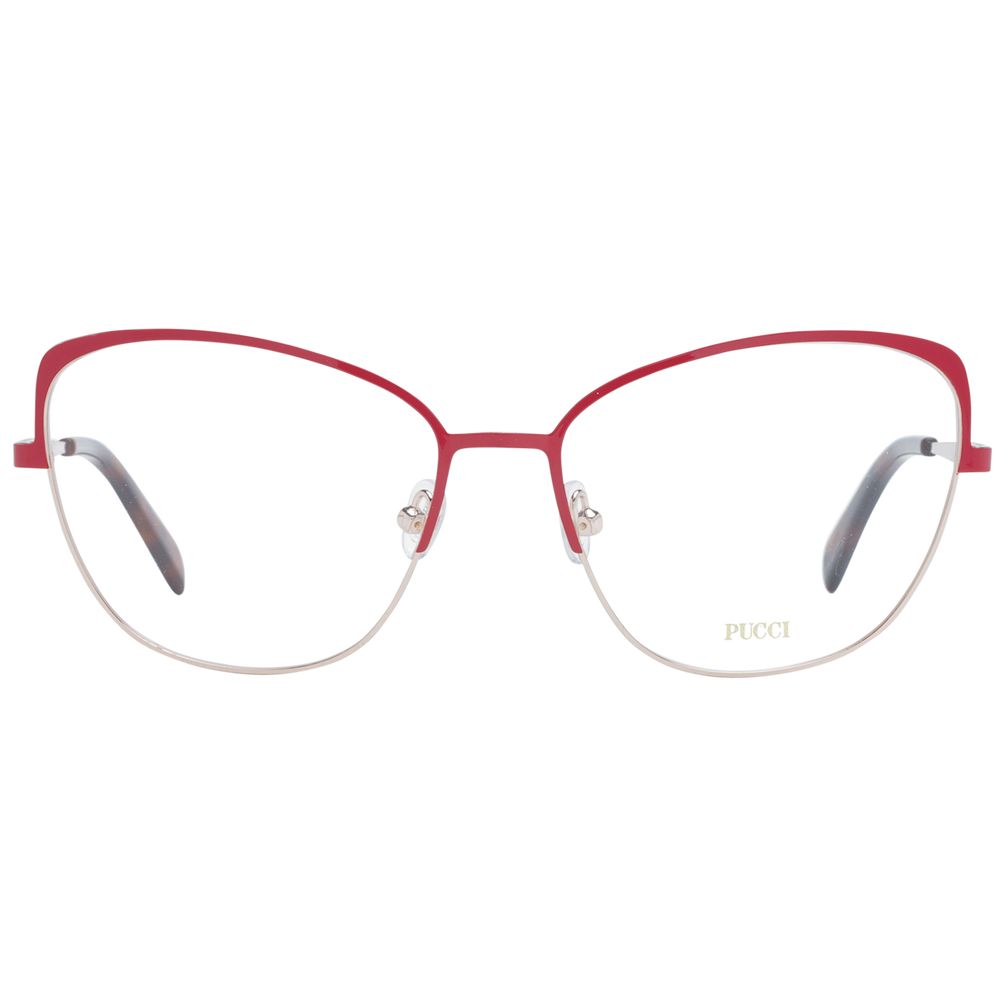Emilio Pucci Rote Metallbrille (Gestell)