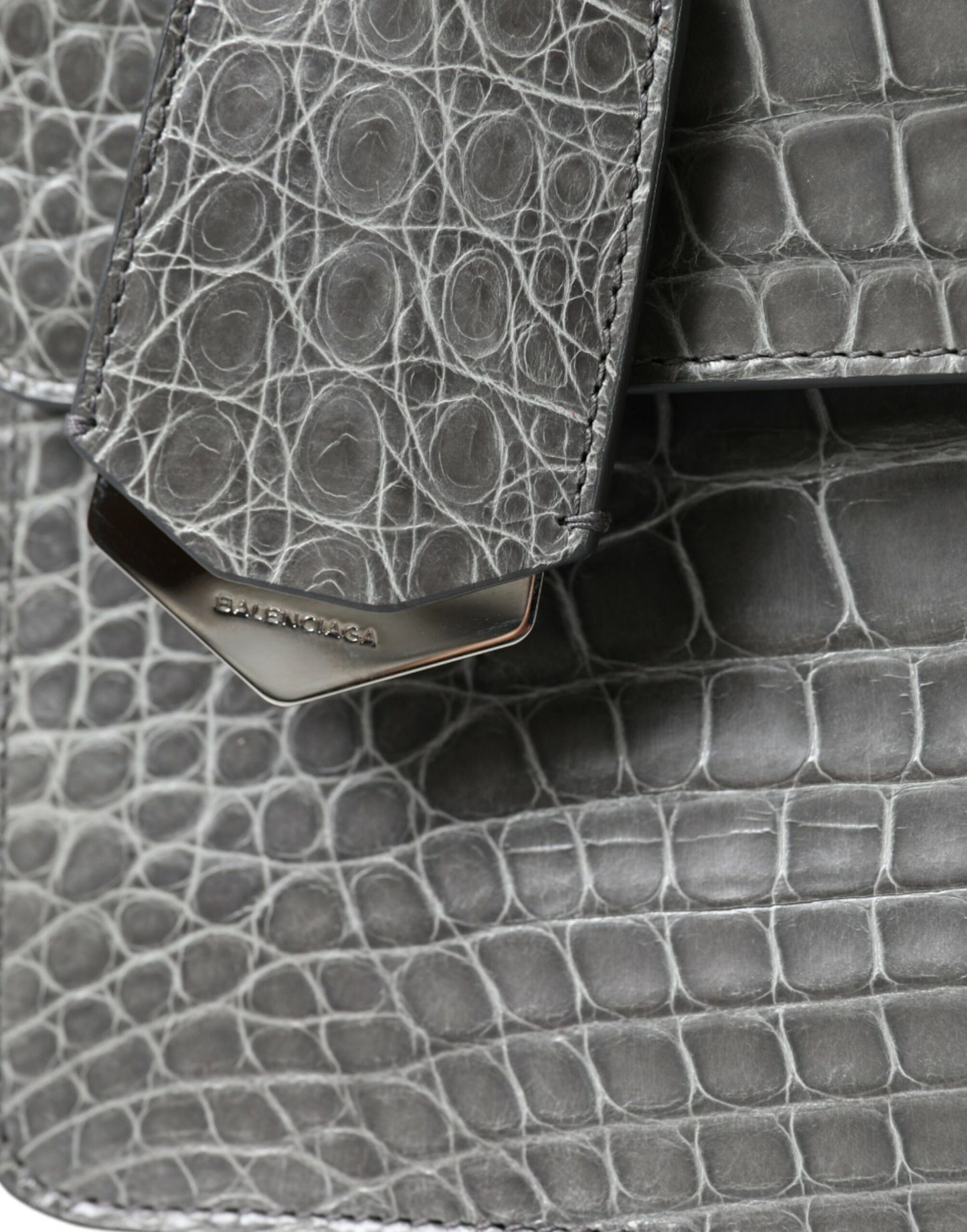 Balenciaga Graue Handtasche aus exotischem Leder, mittlere Schultertasche
