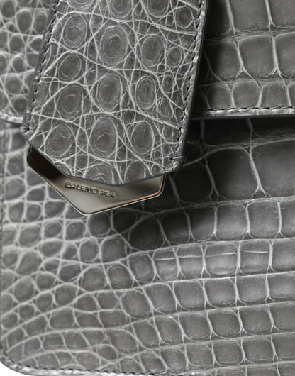 Balenciaga Graue Handtasche aus exotischem Leder, mittlere Schultertasche