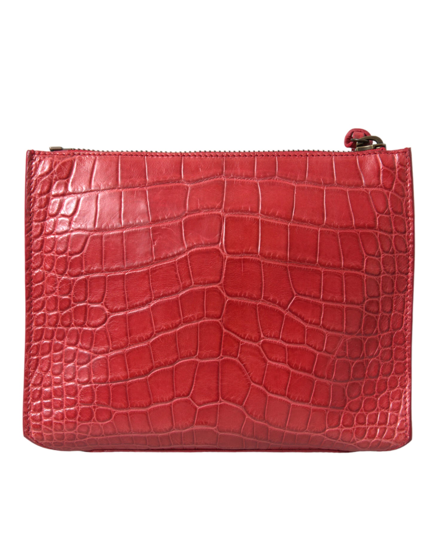 Balenciaga Rote Exotische Haut Leder Klassische Tasche Geldbörse Handgelenk Tasche