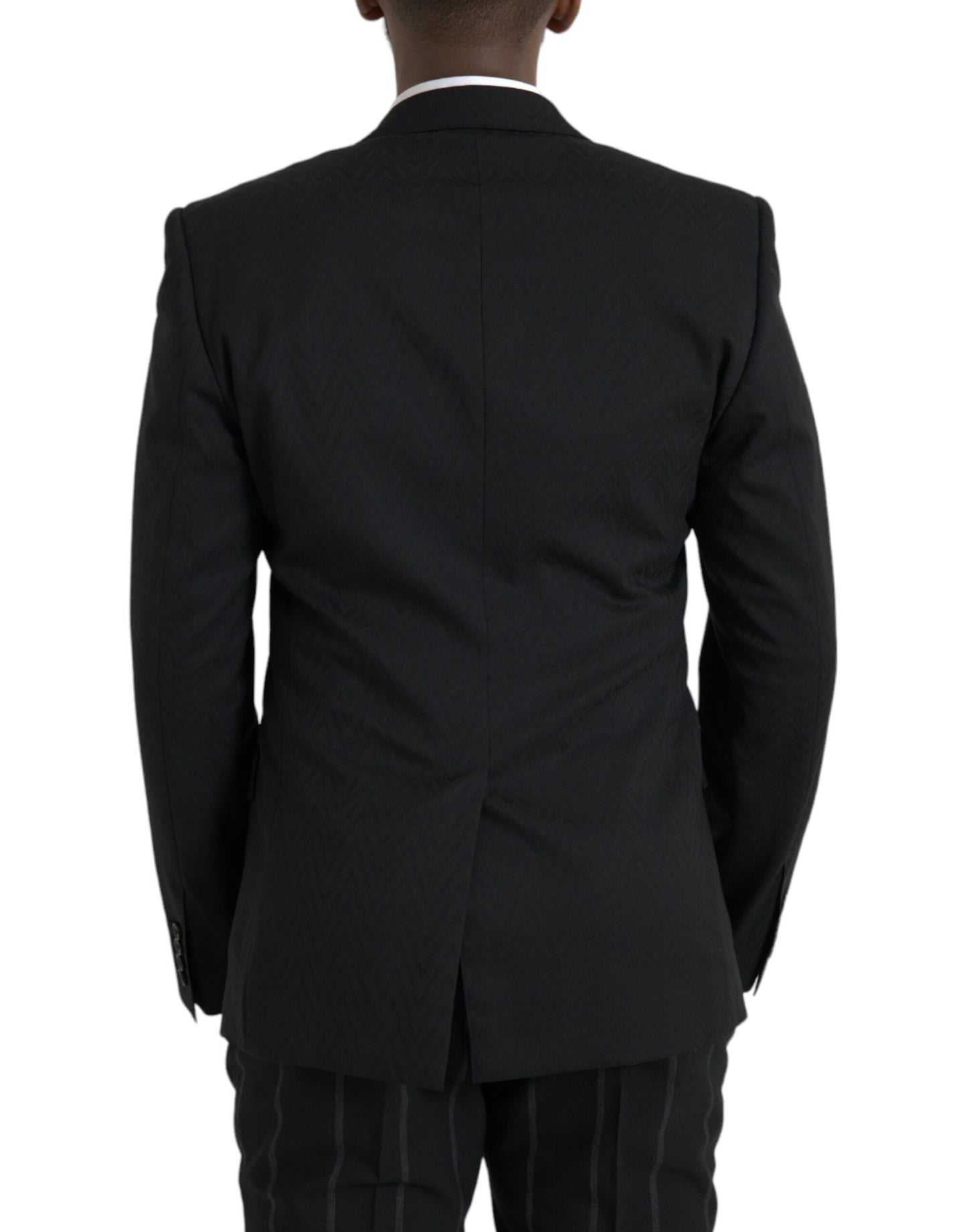 Dolce &amp; Gabbana Schwarzer MARTINI Slim Fit Jacke Mantel Blazer