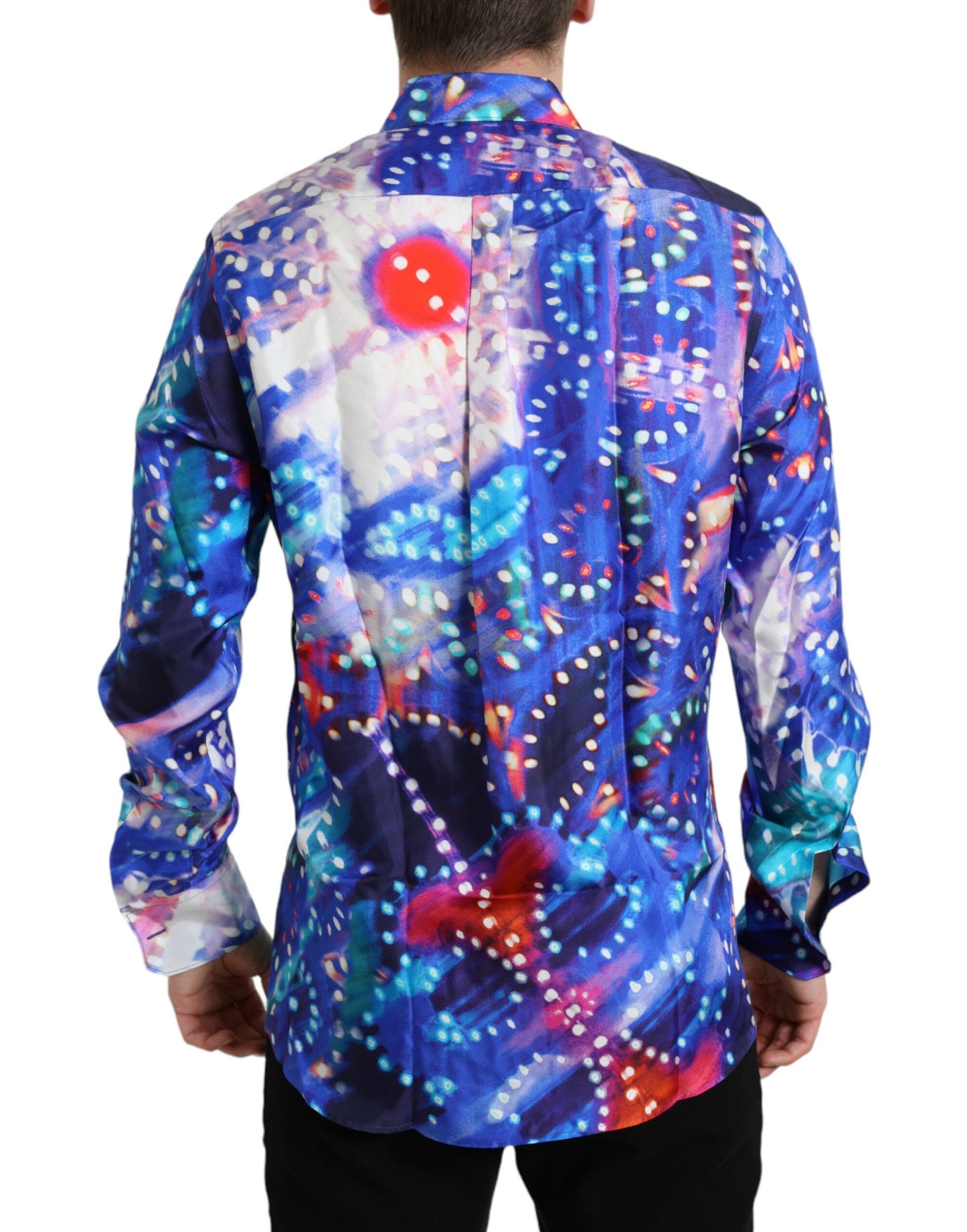 Dolce &amp; Gabbana Lila Luminarie Seide Slim MARTINI Hemd