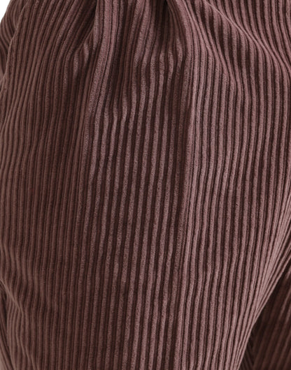 Dolce &amp; Gabbana – Enge Hose aus Cord-Baumwoll-Stretch in Lila