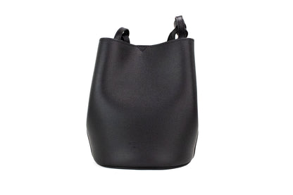 Burberry Lorne – Kleine Handtasche aus genarbtem Leder mit Haymarket-Karomuster in Schwarz