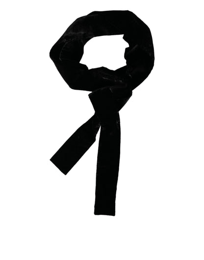 Dolce &amp; Gabbana – Breiter Damengürtel aus schwarzer Viskose