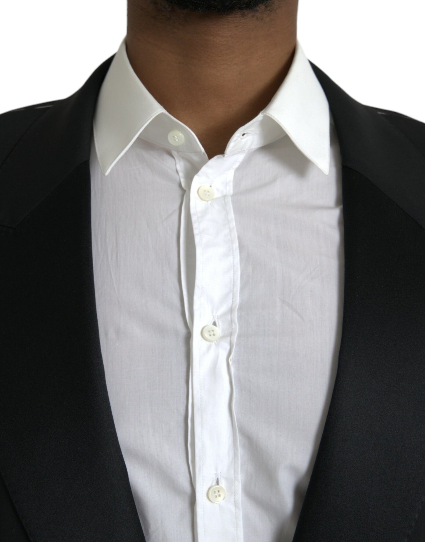 Dolce &amp; Gabbana Schwarzer SICILIA Einreihiger Mantelblazer